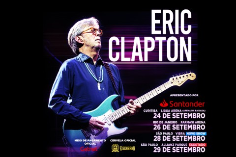 Eric Clapton se apresenta em Curitiba no dia 24 de setembro